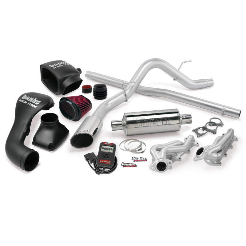 Ford F-150 Performance Exhaust - Rear - Banks Power - PowerPack System + Single Exit - Chrome - `04-`08